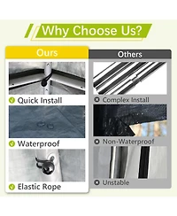 Streamdale Furniture 10x10ft Outdoor Storage Shed - All-Weather Garden Shelter for Tools and Bikes