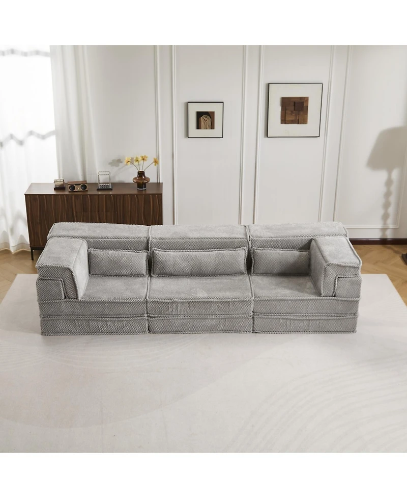 Streamdale Furniture Compression Sofa, Convertible Floor Sofa Bed