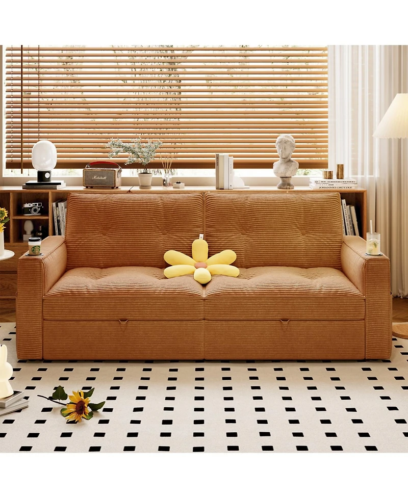 Streamdale Furniture Multi-Functional Convertible Sofa Bed 2-in-1