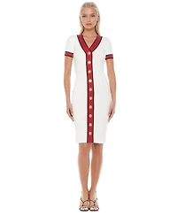 Alexia Admor Women's Otto V Neck Ribbed Knit Dress