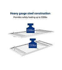 Fleximounts BR24-e 24 Deep × 48 Wide Heavy-Duty Wall Shelf with Brackets (White) 2-Pack