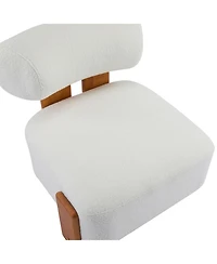 Streamdale Furniture Modern Boucle Lounge Chair with Solid Wood Frame