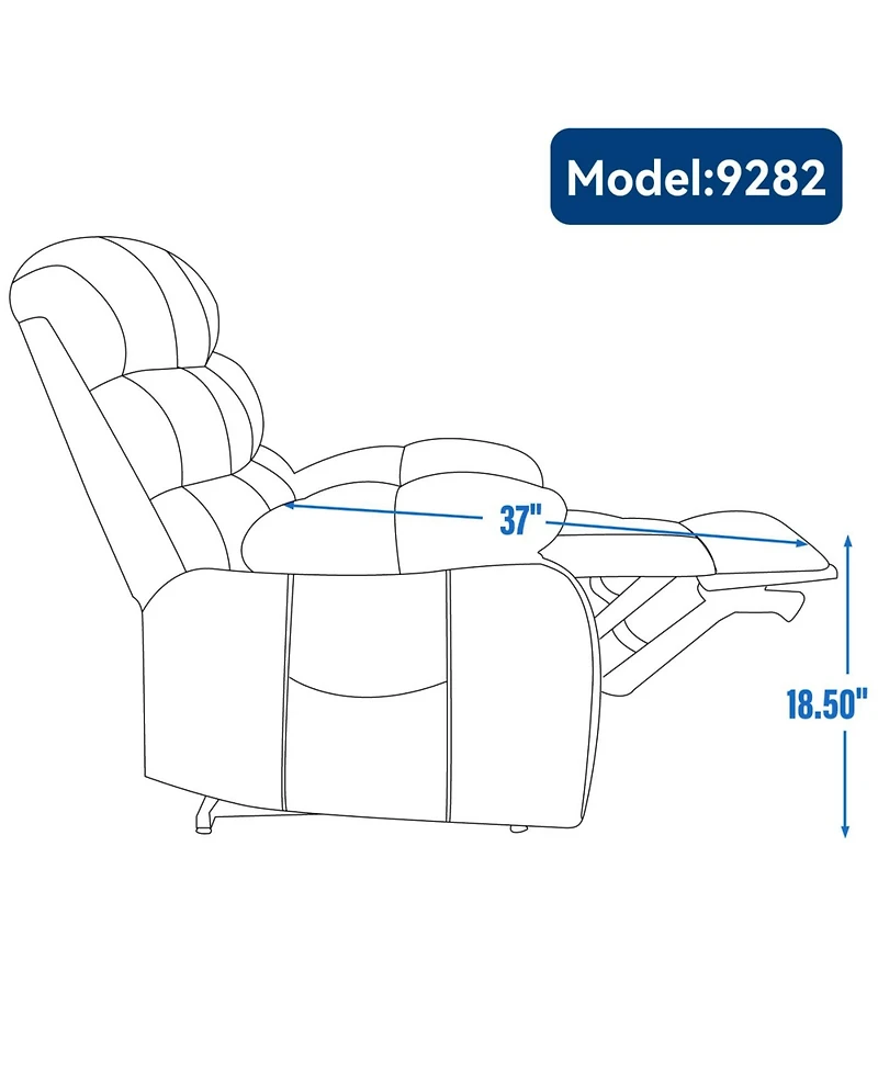 Streamdale Furniture Lift Recliner Chair Heat Massage Dual Motor Infinite Position Grey