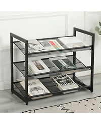 Streamdale Furniture 3-Tier Adjustable Shoe Rack Organizer for Entryway