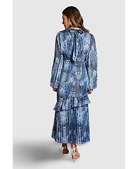 Coast Women's Flare Sleeve Animal Print Midi Dress