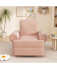 Streamdale Furniture Manual Recliner Sofa Swivel Rocker Chair with Adjustable Backrest, Sky Blue