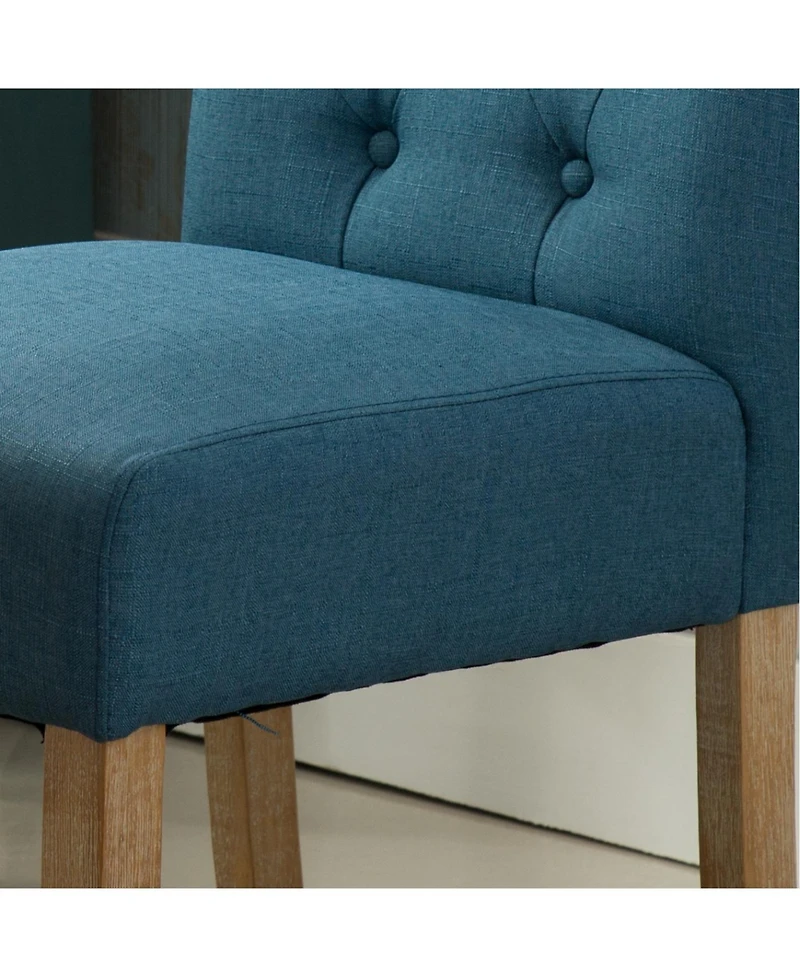 Streamdale Furniture 7-piece Dining Set, Turned-Leg Dining Table with 6 Tufted Chairs