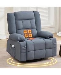 Streamdale Furniture Streamdale Kneading Massage Rocker Recliner Chair with Heat, Cup Holders & Usb Port