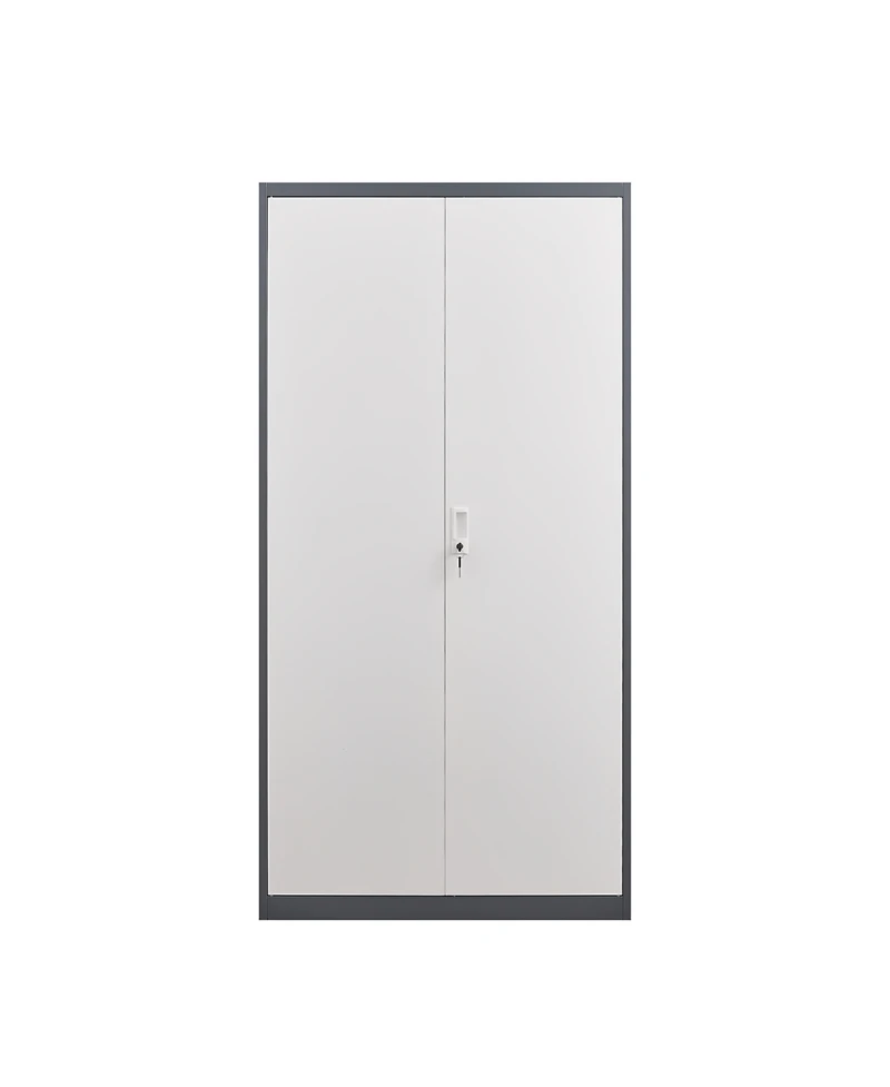 Streamdale Furniture Metal Large-Capacity Wardrobe with Hanging Rod and Compartments