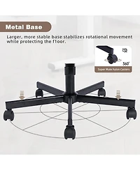 Streamdale Furniture Criss Cross Linen Office Chair - Adjustable, Armless, for Home & More