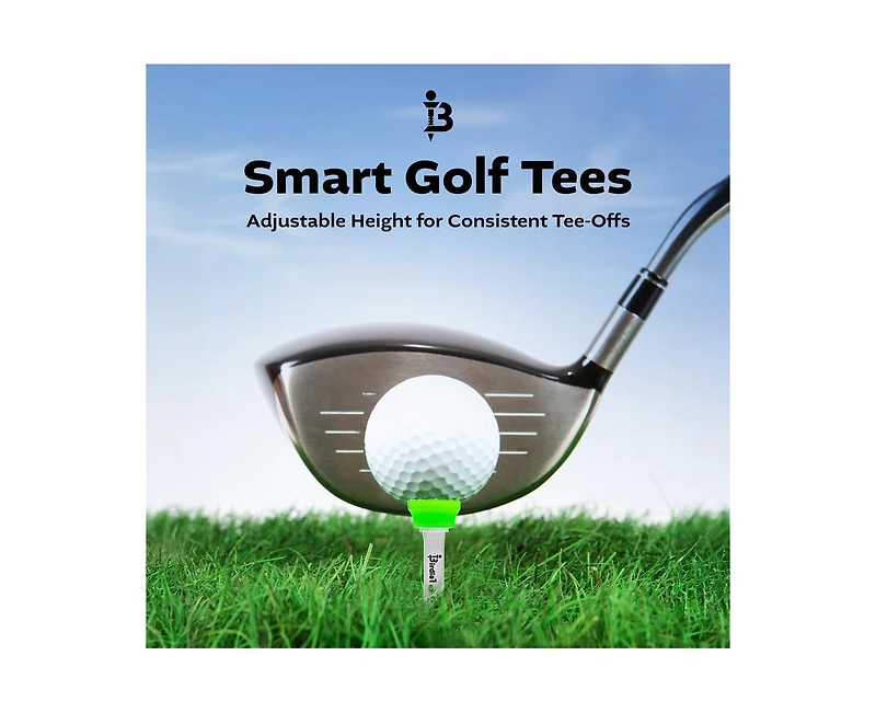 Birdie1 Smart Golf Tees (Long + Short Tees), 4 pieces, Gift Set