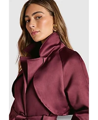 Coast Women's Satin Occasion Belted Trench Coat