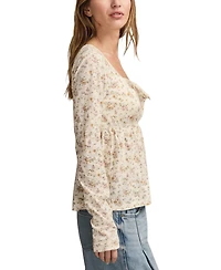 Lucky Brand Women's Babydoll Henley Top