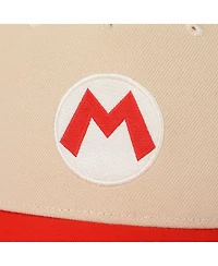 Super Mario Men's Bros Fire Mario White & Red Retro Grandpa Snapback Hat