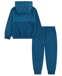 Nike Boys' 4-7 Sportswear Color-Blocked Hoodie and Pants, 2-Piece Set