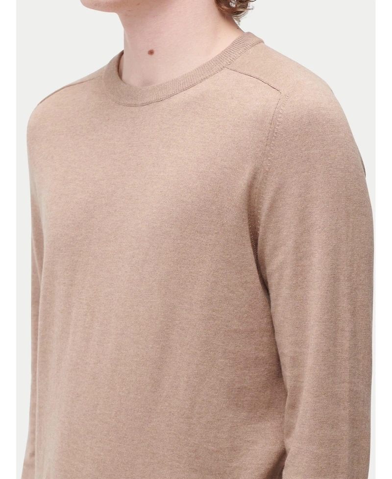 Gobi Cashmere Men's Crewneck Cotton Silk Cashmere Blend Sweater