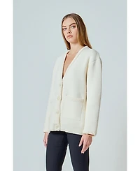 endless rose Women's Floral Button Down Cardigan