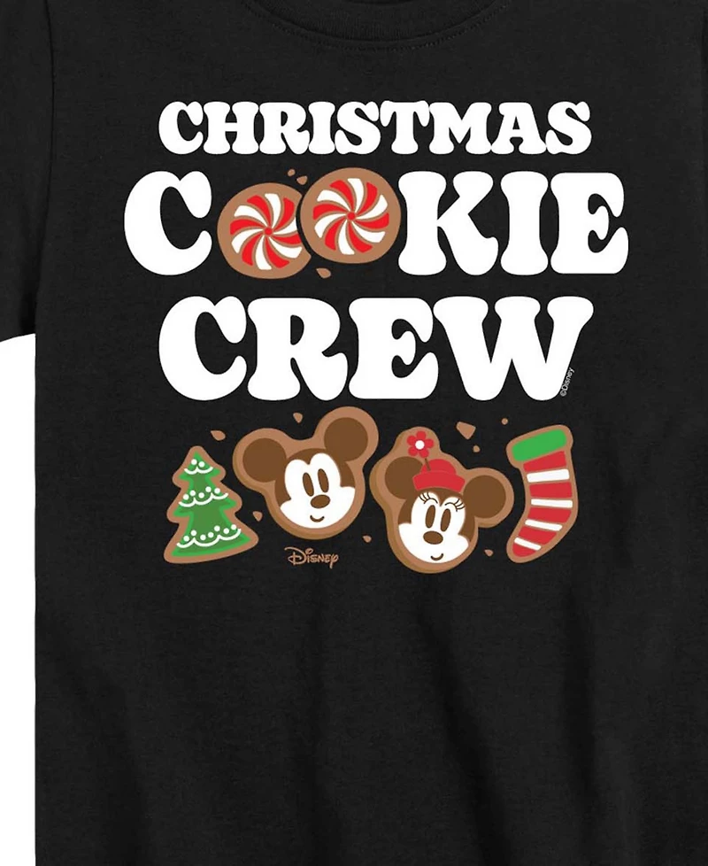 Disney Boys' 8-20 Mickey and Minney Christmas Cookie Crewneck Graphic Short-Sleeve T-Shirt