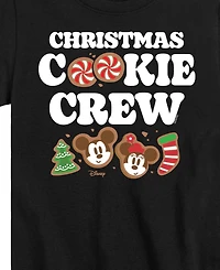 Disney Boys' 8-20 Mickey and Minney Christmas Cookie Crewneck Graphic Short-Sleeve T-Shirt