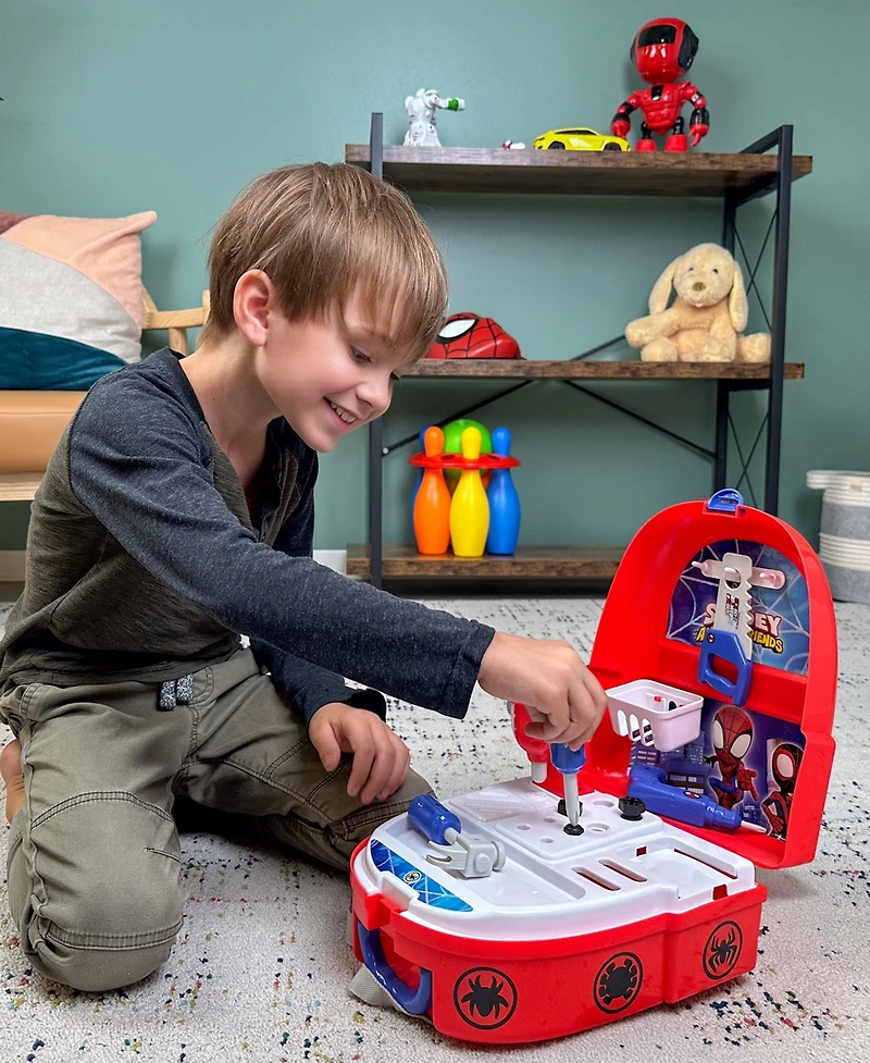 World Tech Toys Spidey and His Amazing Friends Handyman Backpack Tool Set, 18-Piece