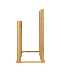 Household Essentials Bamboo 6 Pair Boot Rack, Natural