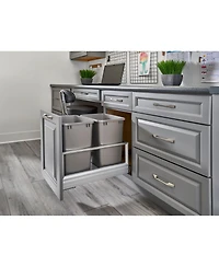 Rev-a-Shelf Double Pullout Kitchen Trash Can 35 qt. Rev-a-Motion, 5149-18DM-217