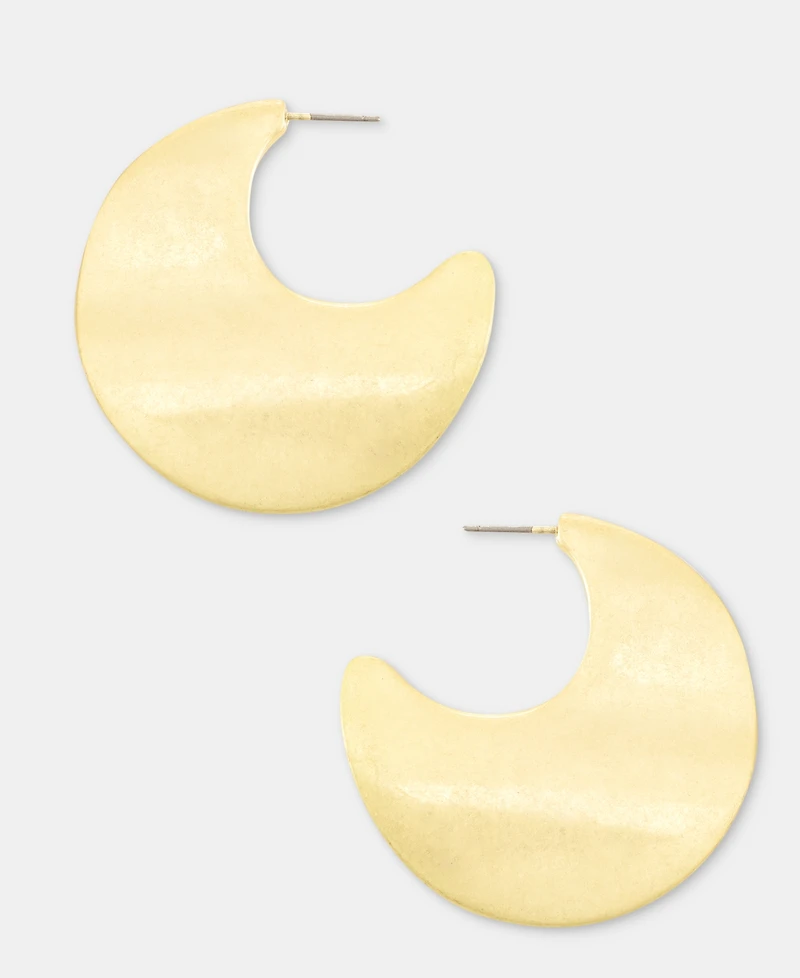 Style & Co Medium Half-Disc Hoop Earrings, 1.68", Macy's Exclusive