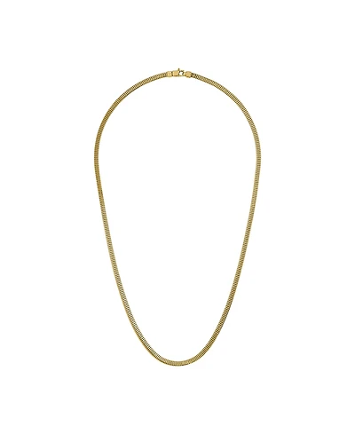 Bulova Men's Gold Plated Square Snake Chain Pendant Necklace