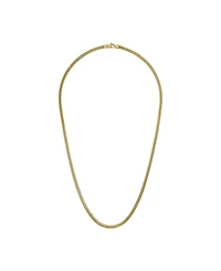 Bulova Men's Gold Plated Square Snake Chain Pendant Necklace
