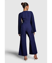 Coast Women's V Neck Pleated Jumpsuit