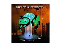 Mondawe 6 ft Halloween Inflatable Spider with 3 Color Rotating Light