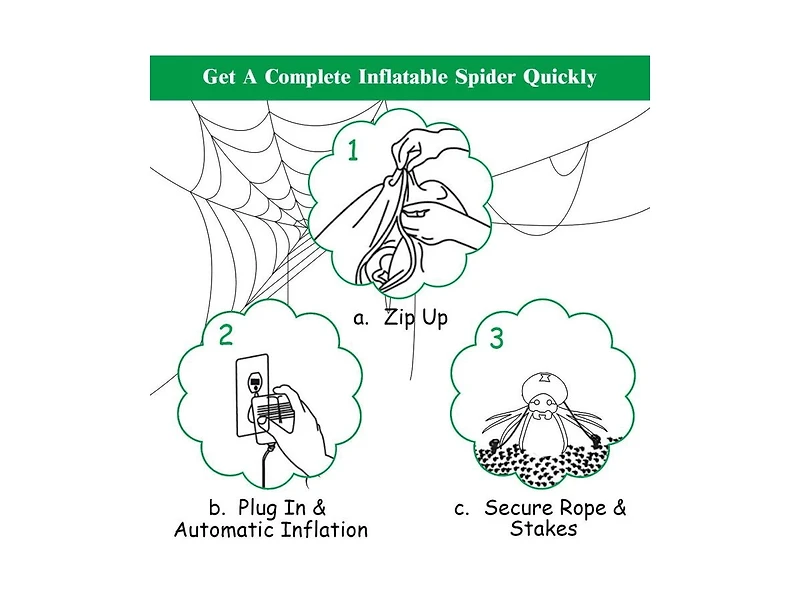 Mondawe 6 ft Halloween Inflatable Blow-Up Spider