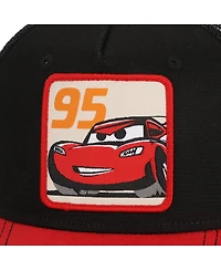 Cars Men's Mcqueen Woven Patch Canvas And Mesh B5 Trucker