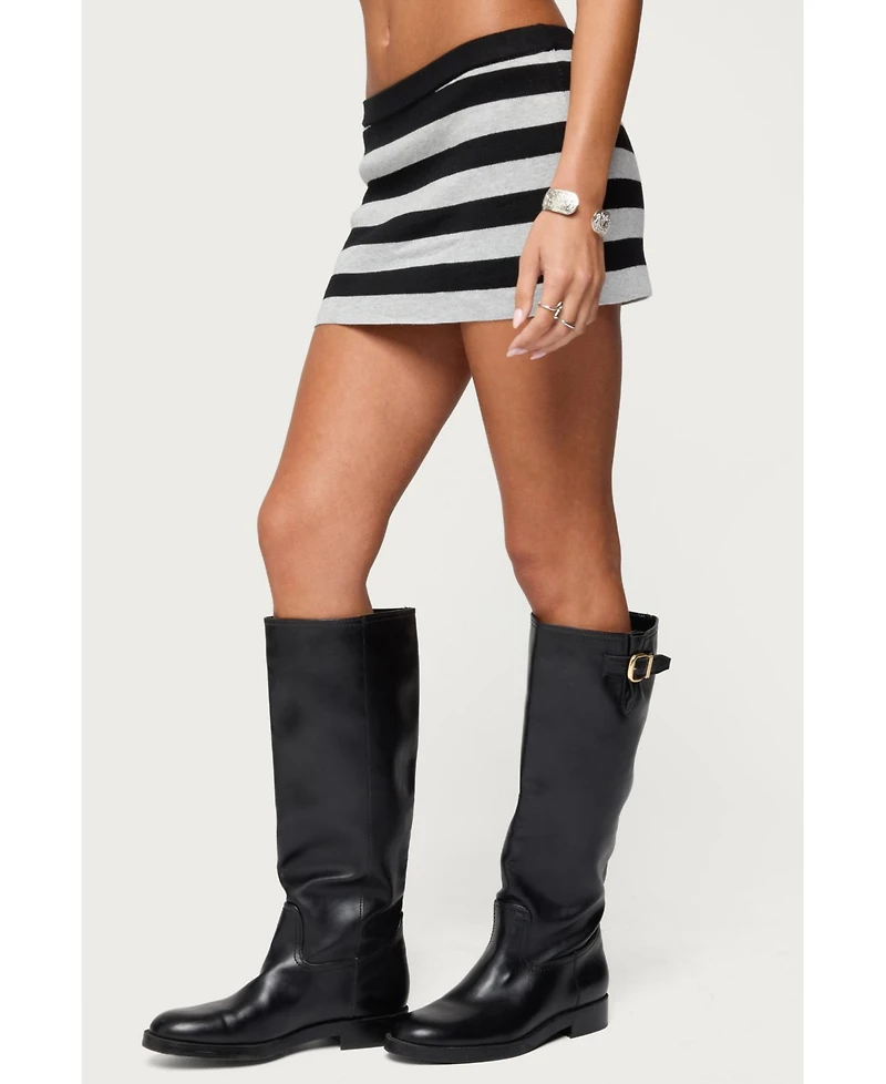 Edikted Women's Kezia Striped Knit Mini Skort