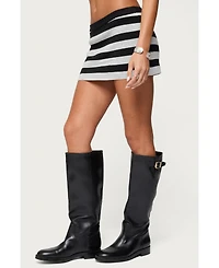Edikted Women's Kezia Striped Knit Mini Skort