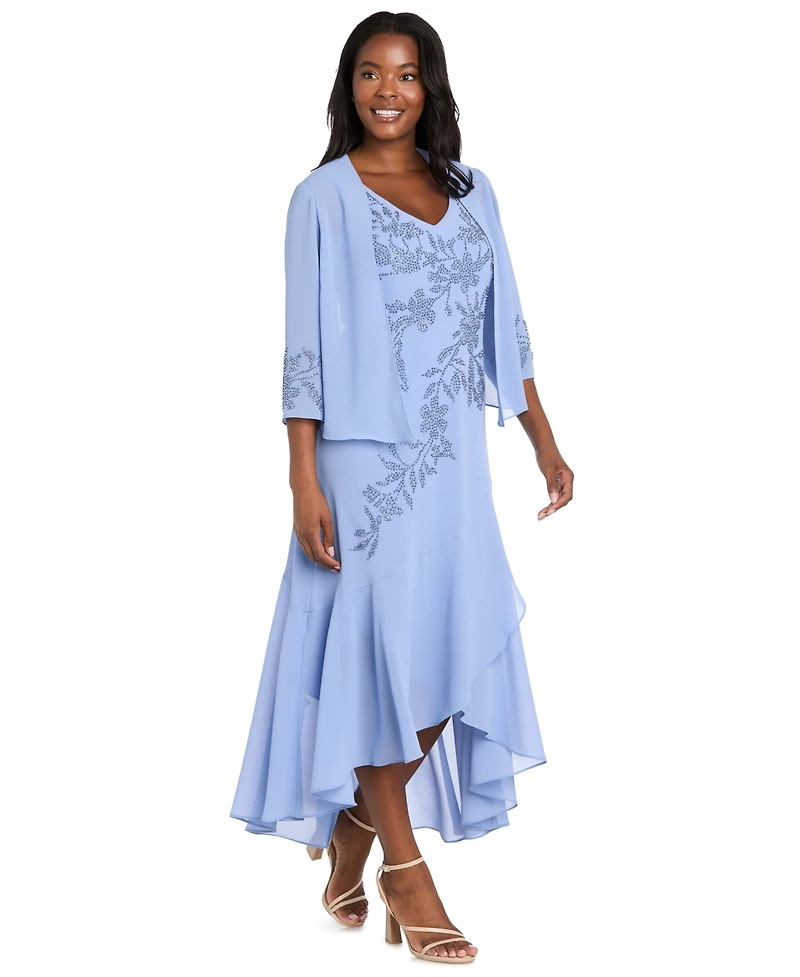 R & M Richards Women's Jacket and Double Tiered Dress