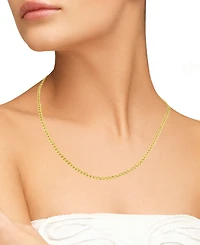 Macy's Beveled Curb Link Necklace in 18k Yellow Gold