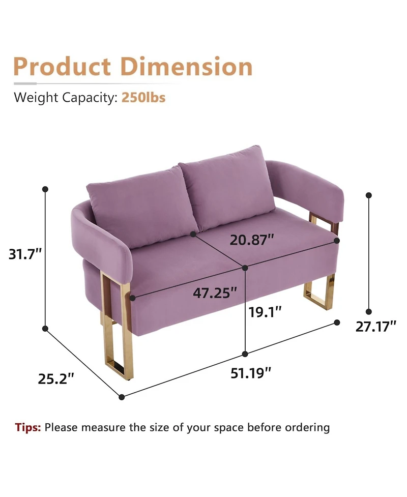 Streamdale Furniture Streamdale Modern decorative chair with gold legs for living room, office, reception
