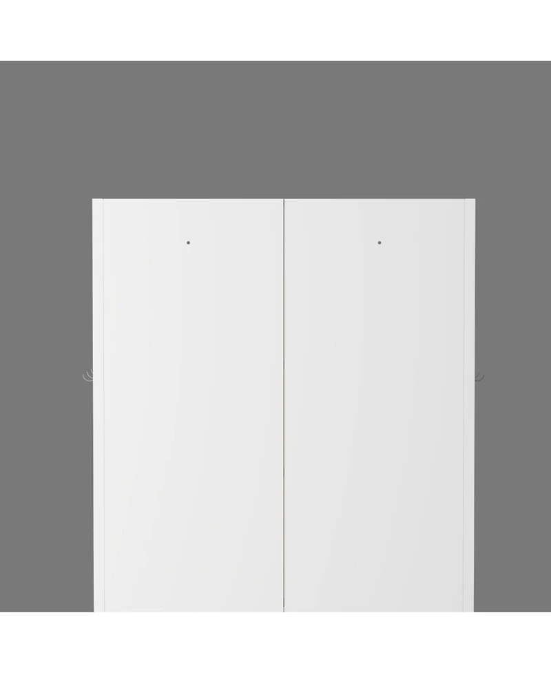 Streamdale Furniture Streamdale 61" White Metal Kitchen Pantry Cabinet with 4 Adjustable Shelves