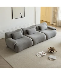 Streamdale Furniture Modular Sectional Sofa, Modern Minimalist Couch, Comfy, Space-Efficient, Light Gray