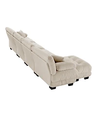 Streamdale Furniture Streamdale Free Combination Modular Sectional Sofa, L-Shaped Couch, 4-Seater Cloud Couch