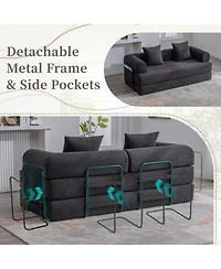 Streamdale Furniture Streamdale Foldable & Compressible Sofa with Metal Frame for Small Spaces