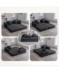 Streamdale Furniture Streamdale Foldable & Compressible Sofa with Metal Frame for Small Spaces