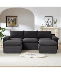 Streamdale Furniture Modern corduroy cloud sofa, freely combined