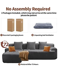 Streamdale Modern cloud sofa, modular L-shaped chaise, deep seat, no assembly.