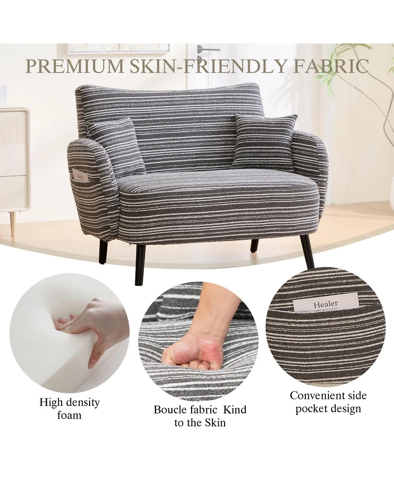 Streamdale Furniture Streamdale Modern two-seater sofa with armrests, pillows