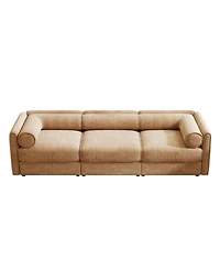 Streamdale Furniture Elegant Camel Chenille 3-Seater Sofa with Hidden Storage Compartment