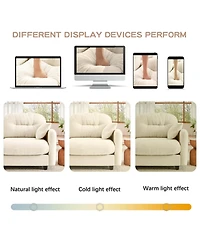 Streamdale Furniture Cloud Sectional Couch, Premium Chenille, Tufted, Ergonomic, Easy Install, Beige