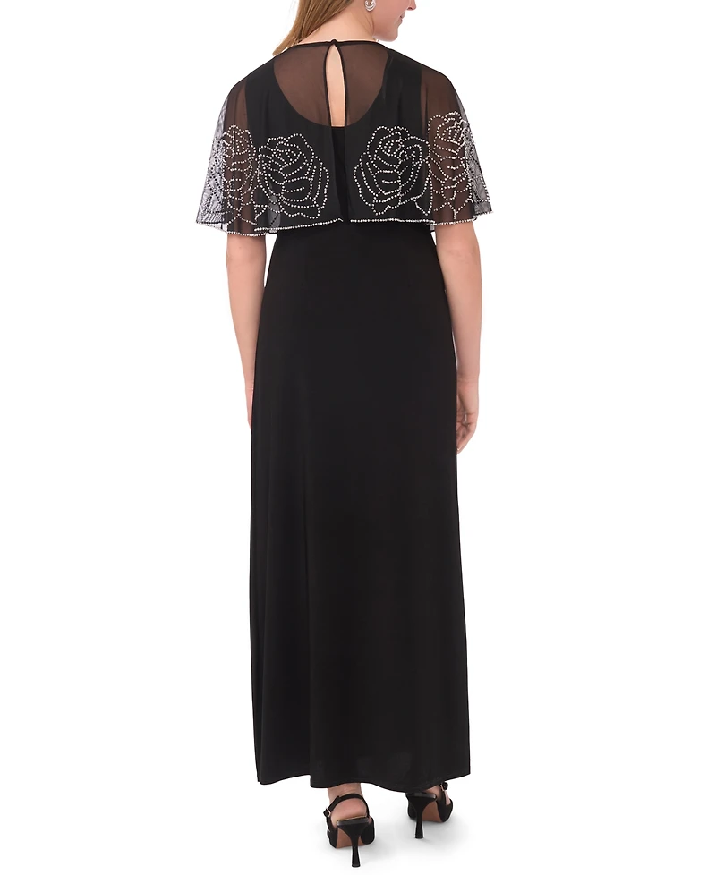 Msk Petite Crewneck Faraj Maxi Dress
