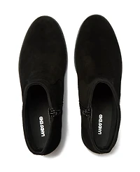 Lands' End Women's Detailed Suede Zip Ankle Booties